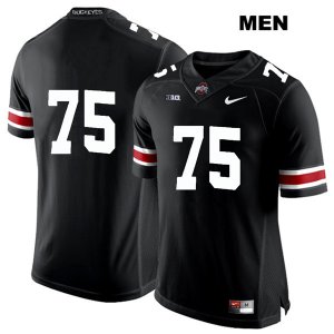 Men's NCAA Ohio State Buckeyes Thayer Munford #75 College Stitched No Name Authentic Nike White Number Black Football Jersey WM20N30HV